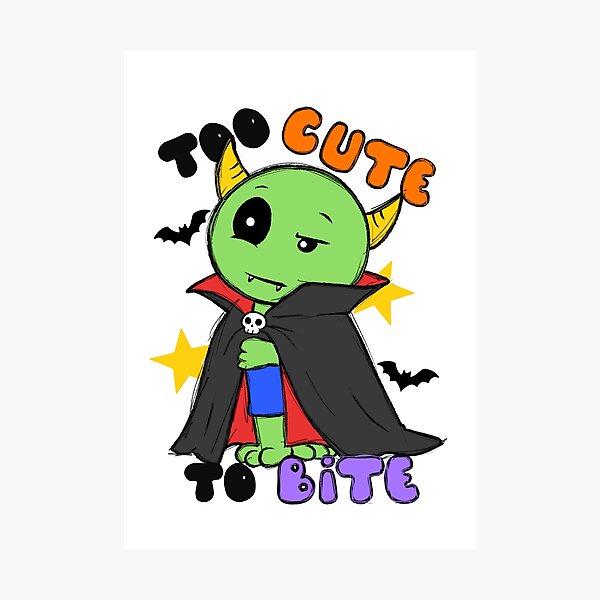Item preview, Too cute to bite Halloween vampire weeny tshirt designed and sold by LiamFitzpatrick.
