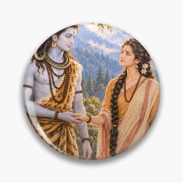 Item preview, Shiva Accepts Parvati | Shiva Shakti Divine Love Art designed and sold by Homyar.