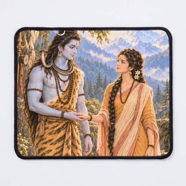 Item preview, Shiva Accepts Parvati | Shiva Shakti Divine Love Art designed and sold by Homyar.