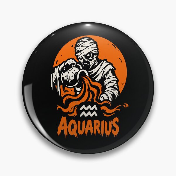 Item preview, Zodiac Sign Aquarius Horror Halloween Vibes designed and sold by mazyoy.