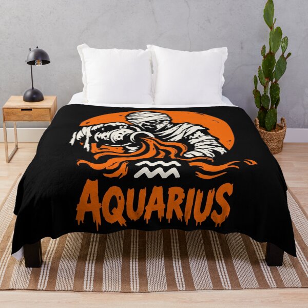Item preview, Zodiac Sign Aquarius Horror Halloween Vibes designed and sold by mazyoy.