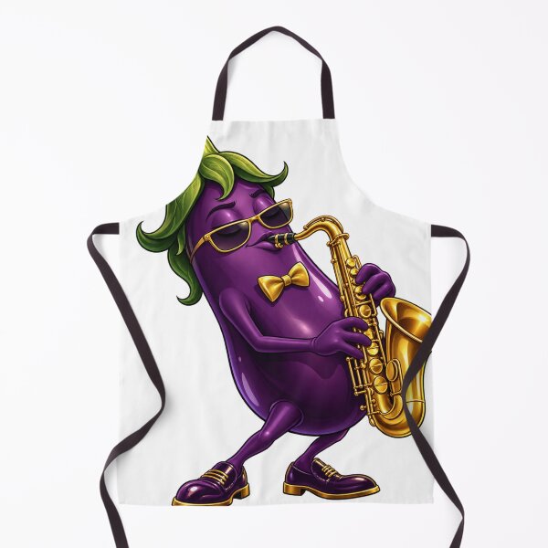 Item preview, Aubergine Playing a Saxophone designed and sold by S06PMarketing.