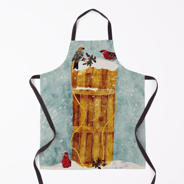Item preview, Pine Grosbeaks on Toboggan designed and sold by Peleegirl.
