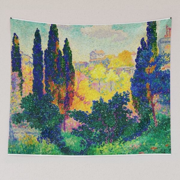 Item preview, The cypresses at cagnes designed and sold by NeonCanvasDream.