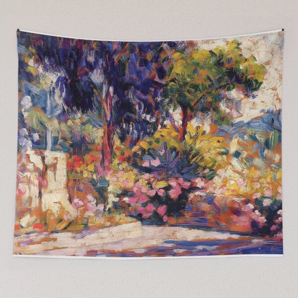 Item preview, The flowered terrace designed and sold by NeonCanvasDream.