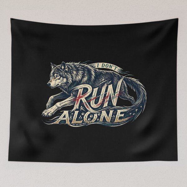 Item preview, I Don’t Run Alone Wolf Design, Wolf Pack Artwork, Wolves Graphic, Wolf Lover Gift, Wolf Pack Shirt, Wildlife Art, Wilderness Design, Wild Wolf Artwork, Nature Lover Gift designed and sold by Typologystudios.