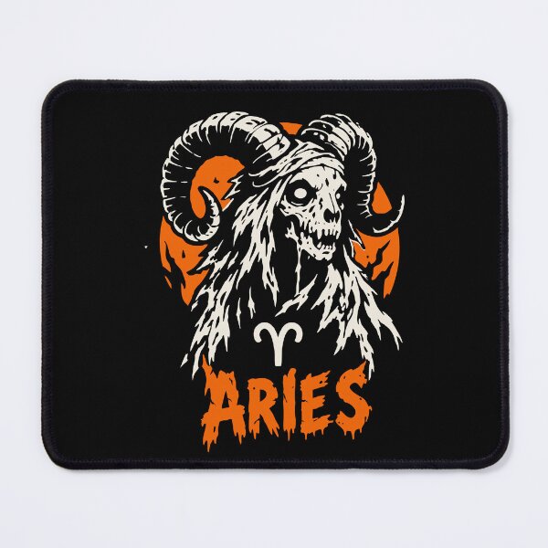 Item preview, Zodiac Sign Aries Horror Halloween Vibes designed and sold by mazyoy.