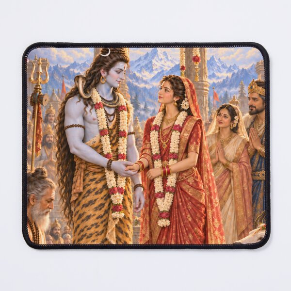 Item preview, Shiva Parvati Wedding | Divine Marriage Art designed and sold by Homyar.