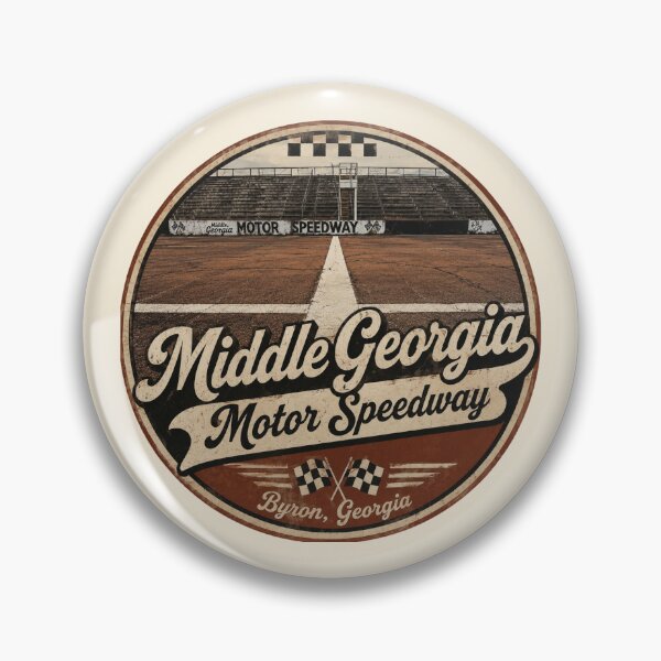 Artikelvorschau, Vintage Middle Georgia Motor Speedway Byron GA - Historische Rennstrecke entworfen und verkauft von Apex & Anthem .