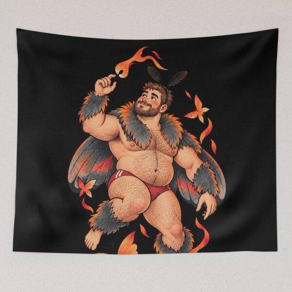 Item preview, Garret the Mothman — Bearded Fantasy Character Art designed and sold by Chub  Nation.