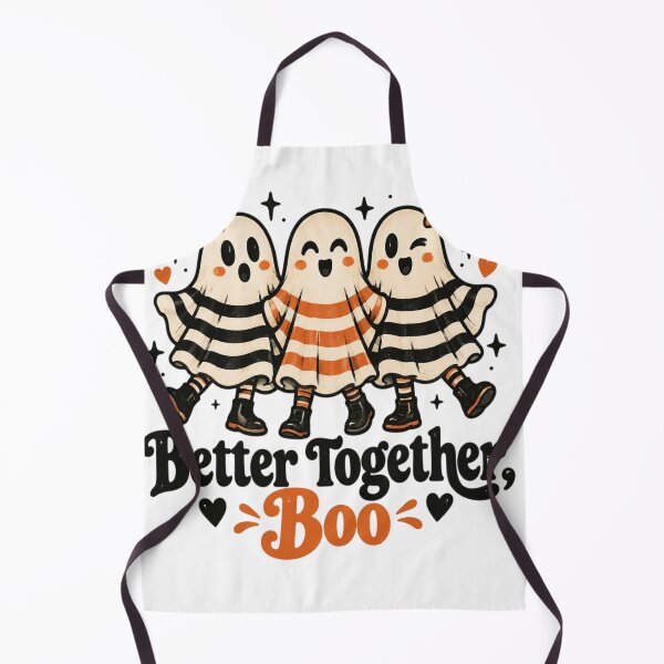 Item preview, Better Together, Boo – Cute Vintage Ghost Trio Halloween Design designed and sold by Sanika arts .