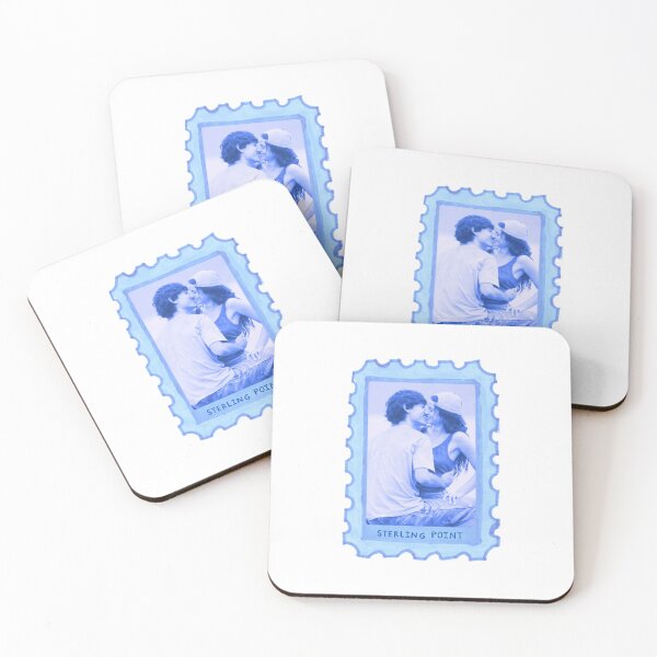 Item preview, Annie and Ellis kiss Sterling Point stamp designed and sold by Ellie On the Bookself.