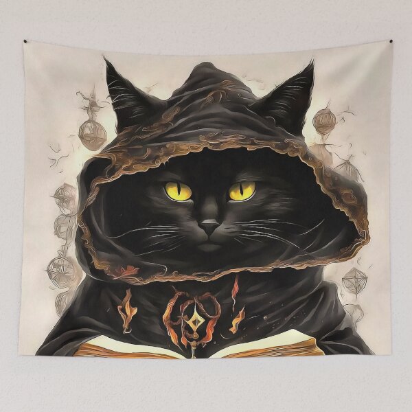 Item preview, Halloween Cat Reading Preys Anatomy Spell List designed and sold by taiche.