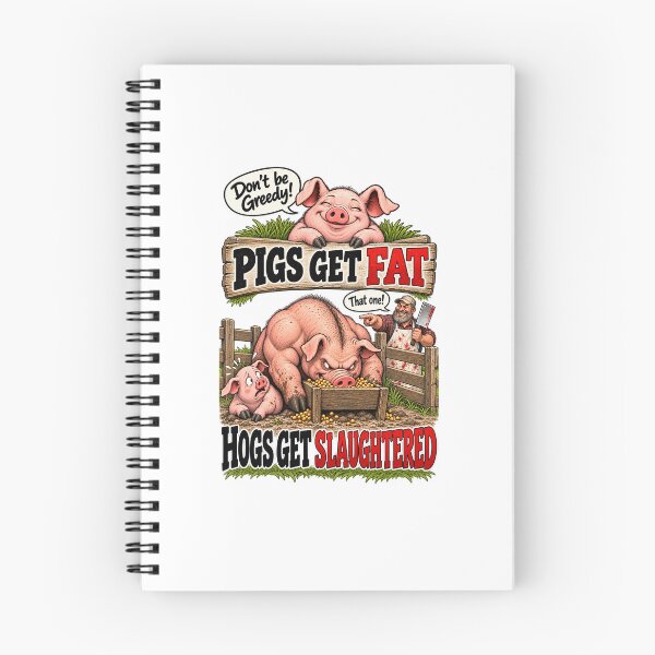 Artikelvorschau, Schweine werden fett, Schweine werden geschlachtet – Sei nicht gierig! entworfen und verkauft von PeanutGalSean.