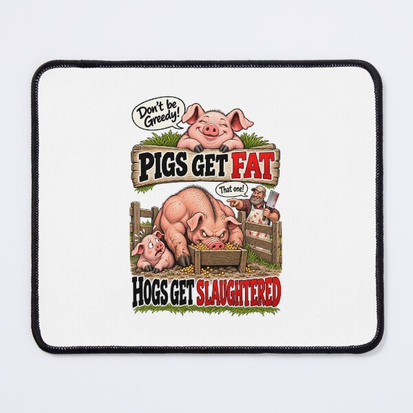 Item preview, Pigs Get Fat, Hogs Get Slaughtered – Don’t Be Greedy designed and sold by PeanutGalSean.