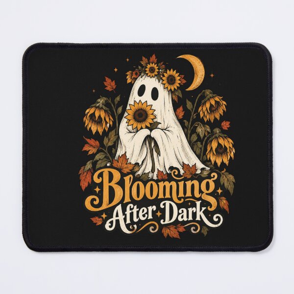 Item preview, Blooming After Dark Vintage Ghost Sunflower Halloween designed and sold by Sanika arts .