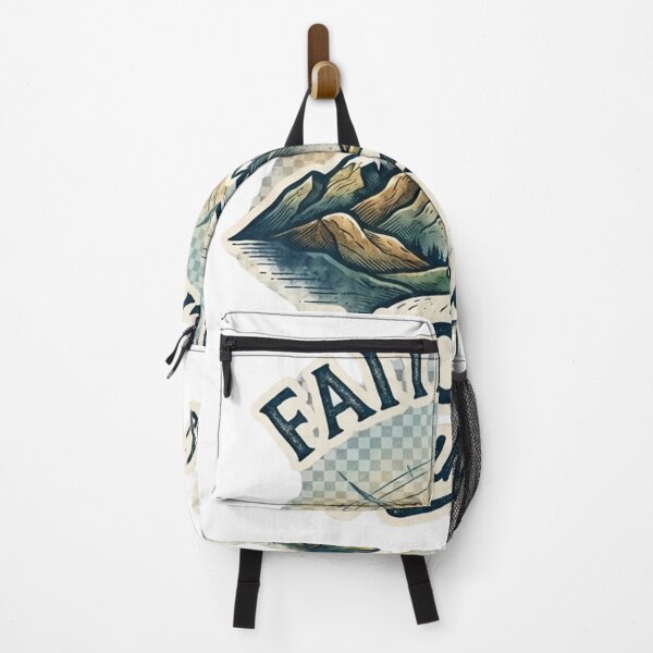 Item preview, "Faith Can Move Mountains" Vintage Hiking & Adventure Graphic Tee Design designed and sold by CreativeNest Prints.