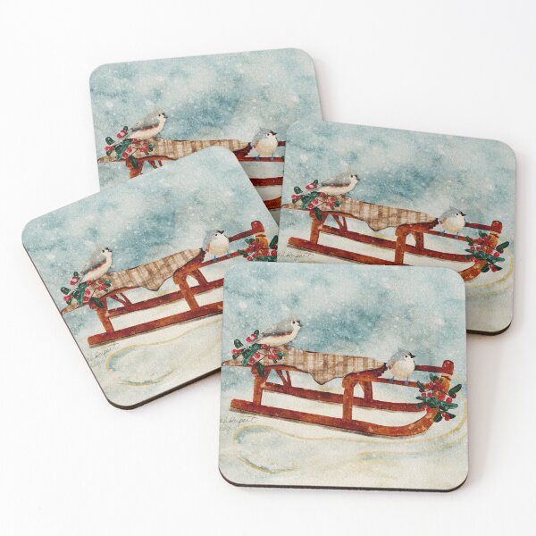 Item preview, Tufted Titmice on sled designed and sold by Peleegirl.