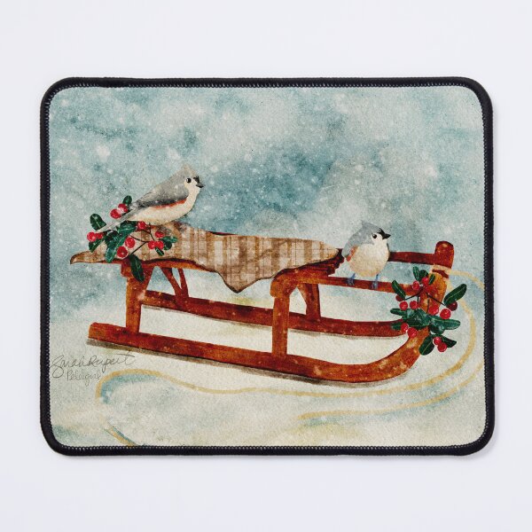 Item preview, Tufted Titmice on sled designed and sold by Peleegirl.