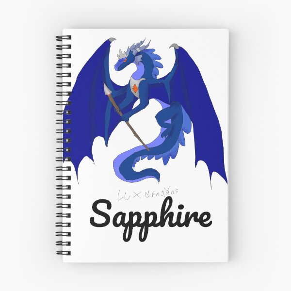 Item preview, Sapphire birthstone dragon  designed and sold by Lux Dragons Emporium.