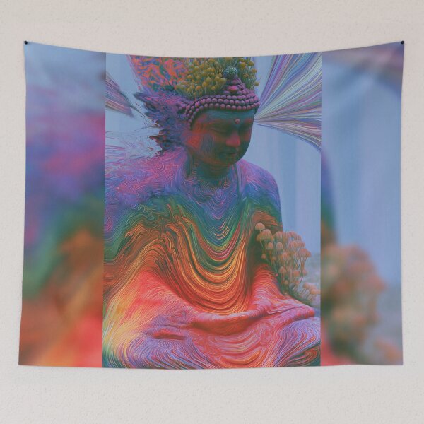 Item preview, The Mushroom Crowned Buddha designed and sold by MongLongStudio.