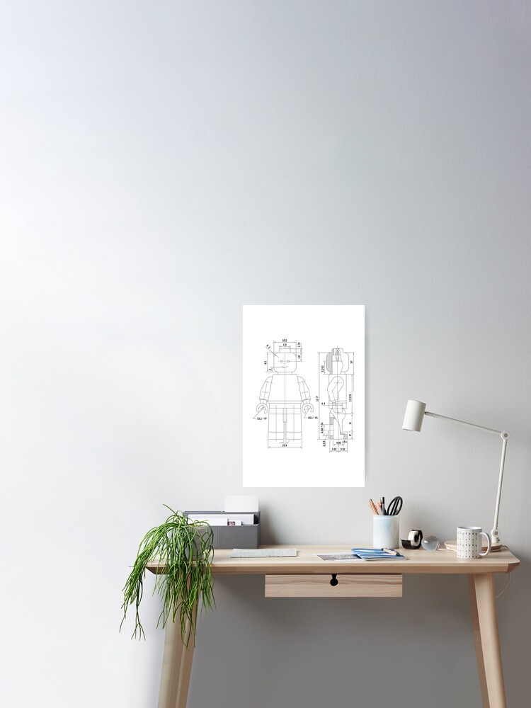 Lego Mini Figure Patent Black White Lego Brick Nursery Art Nursery Decor Bedroom Wall Decor Poster