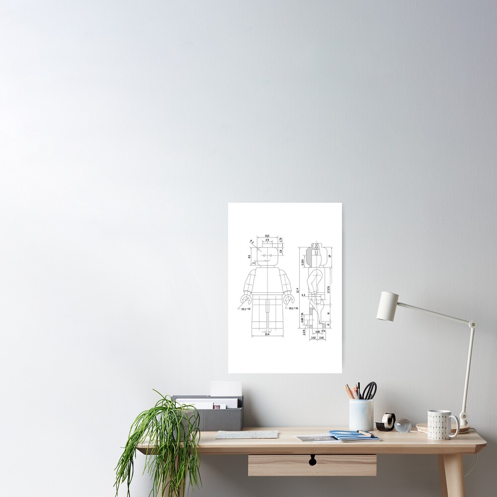 Lego Mini Figure Patent Black White Lego Brick Nursery Art Nursery Decor Bedroom Wall Decor Poster