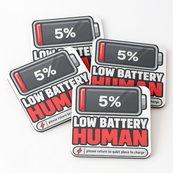 Item preview, Low Battery Human 5 Percent Funny Introvert Gift designed and sold by ys96.