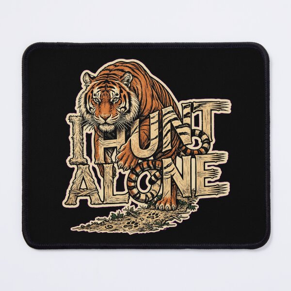 Item preview, I Hunt Alone Tiger Design, Tiger Artwork, Tiger Graphic, Tiger Lover Gift, Wild Tiger Art, Big Cat Design, Predator Artwork, Wildlife Art, Jungle Tiger, Nature Lover Gift, Vintage Tiger. designed and sold by Typologystudios.