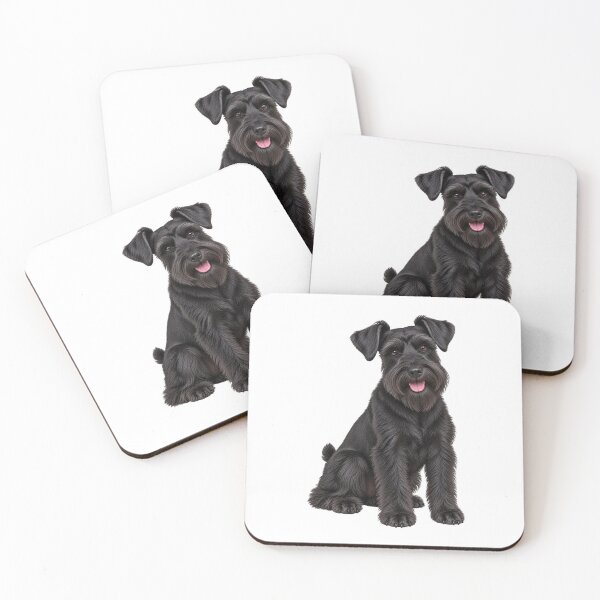 Item preview, Black Miniature Schnauzer dog designed and sold by BackgroundND.