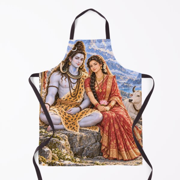 Item preview, Shiva and Parvati on Mount Kailash | Devotional Art designed and sold by Homyar.
