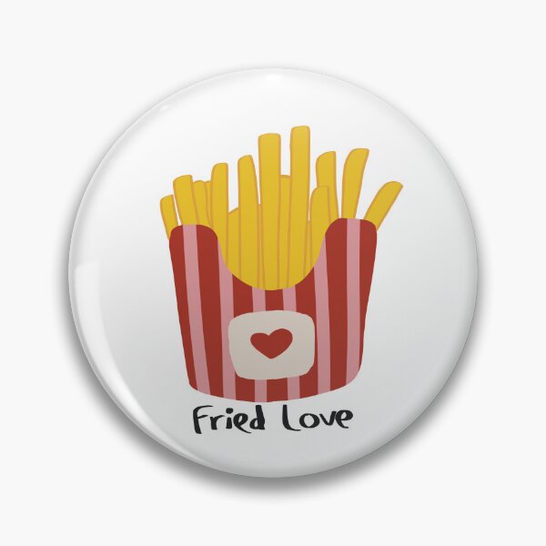 Item preview, Fried Love Cute French Fries Pun designed and sold by Bald Guy Draws.