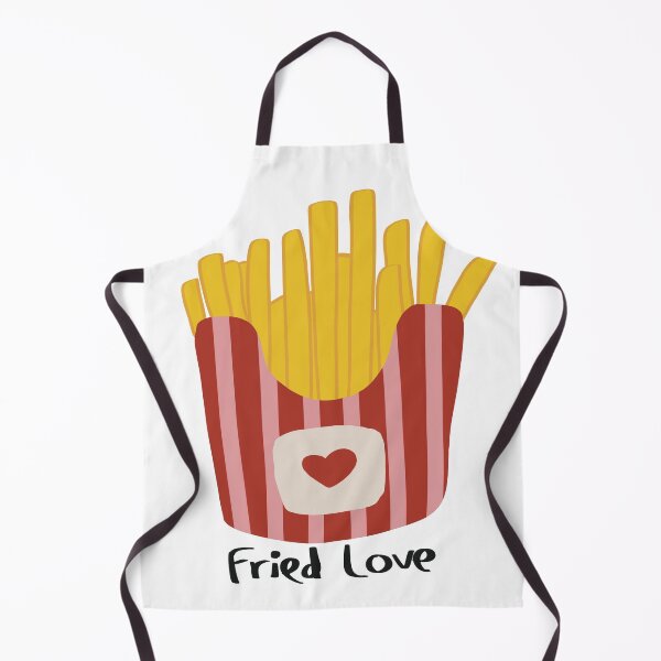 Item preview, Fried Love Cute French Fries Pun designed and sold by Bald Guy Draws.