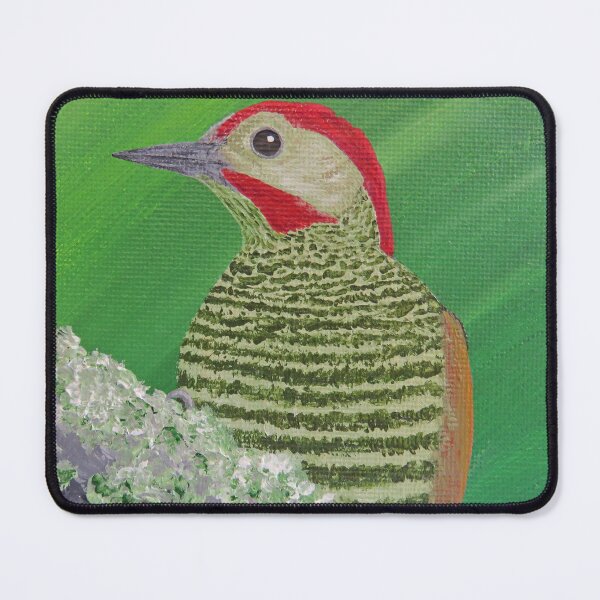 Item preview, Golden-Olive Woodpecker Hanging Out and Looking Innocent designed and sold by Magpie's Miscellany.