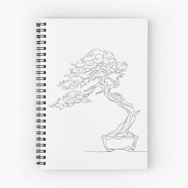 Item preview, Windswept Juniper Bonsai Line Art Print - Minimalist Wall Decor designed and sold by Purrfecta.