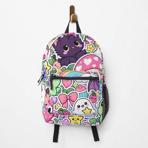 Item preview, Kawaii Pastel Sticker Bomb – Cute Ghosts & Frogs designed and sold by Inked Legacy.