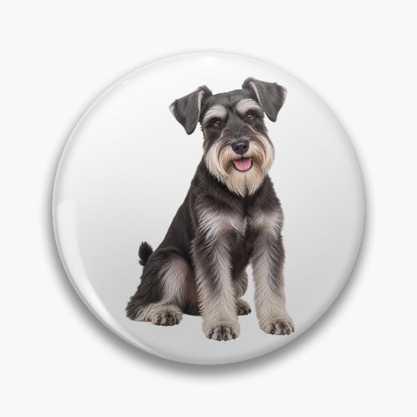 Item preview, Silver and Black Miniature Schnauzer dog designed and sold by BackgroundND.