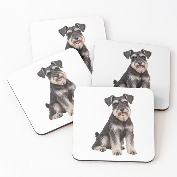 Item preview, Silver and Black Miniature Schnauzer dog designed and sold by BackgroundND.