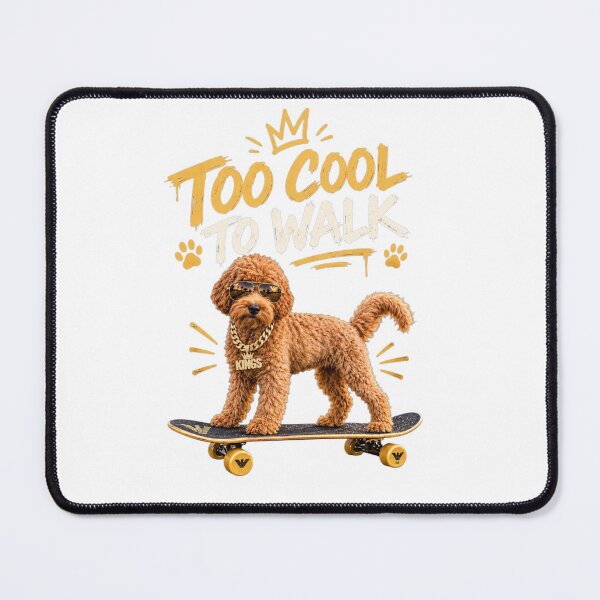 Item preview, Too Cool To Walk Funny Skateboarding Dog designed and sold by Greta Lobodzinska.