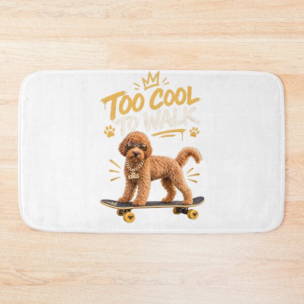 Item preview, Too Cool To Walk Funny Skateboarding Dog designed and sold by Greta Lobodzinska.
