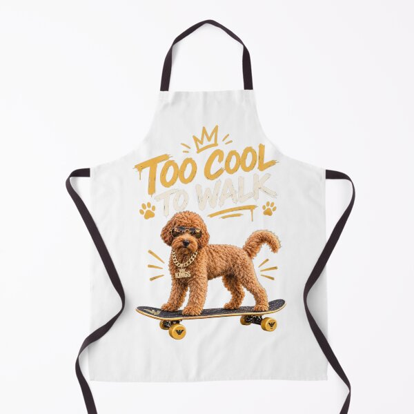 Item preview, Too Cool To Walk Funny Skateboarding Dog designed and sold by Greta Lobodzinska.