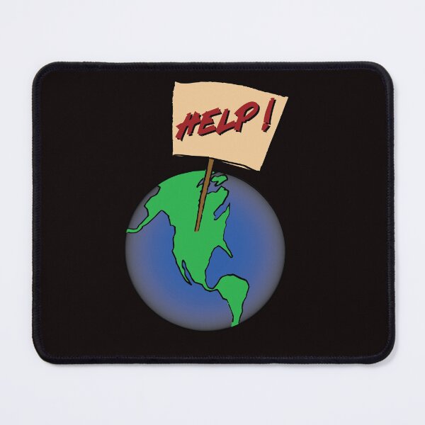 Item preview, Earth with Help sign designed and sold by Lobo-36.