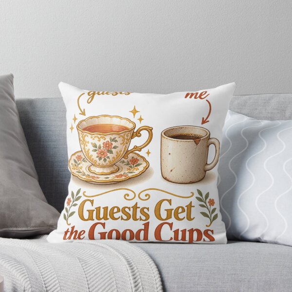 Item preview, Guests Get the Good Cups Funny Hospitality Culture Gift designed and sold by ys96.