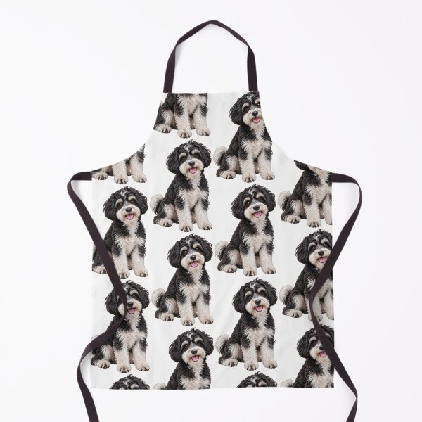 Item preview, Black and White Maltipoo Dog designed and sold by BackgroundND.