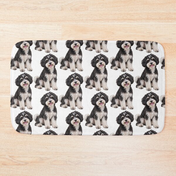Item preview, Black and White Maltipoo Dog designed and sold by BackgroundND.