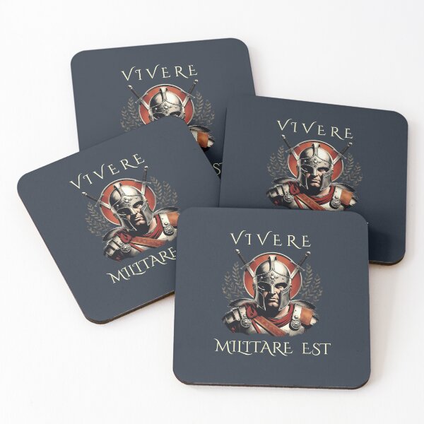 Item preview, Vivere Militare Est – To Live Is to Fight Latin Quote, Stoic Warrior Design designed and sold by semenol.