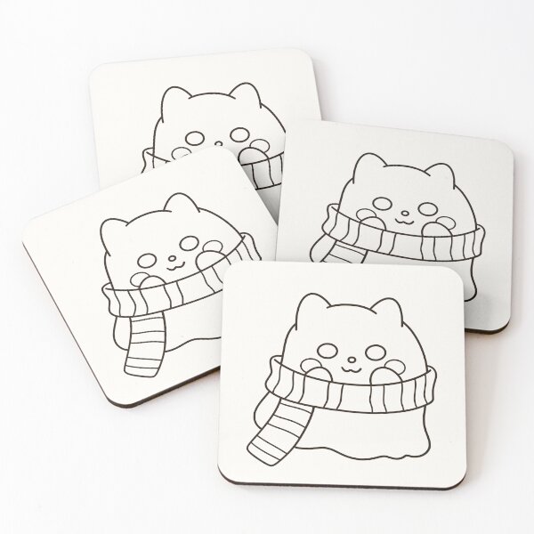 Item preview, Cute Kawaii Ghost Cat Winter Scarf designed and sold by Porpor Artwork.