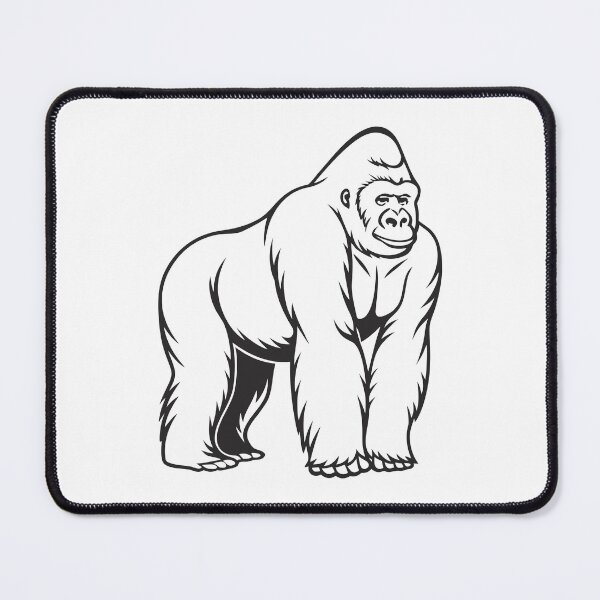Item preview, Gorilla Friendly 2 Line Art Gift designed and sold by OneLine Studio.