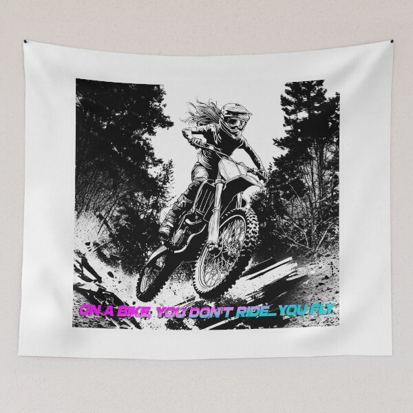 Item preview, Logo featuring a cute girl riding a motocross bike, for speed enthusiasts. designed and sold by UrbanTRIP.