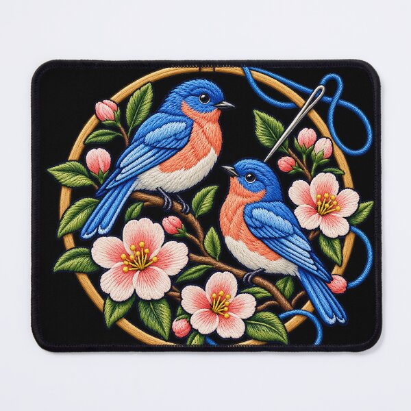 Item preview, Needlepoint Club Floral Animals & Cottagecore Embroidery Art designed and sold by Georain.